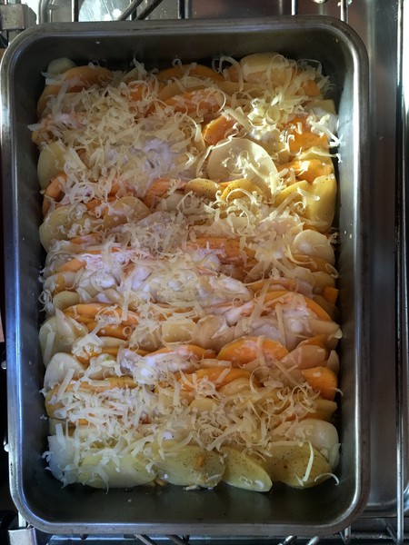 Kartoffel Kürbis Gratin