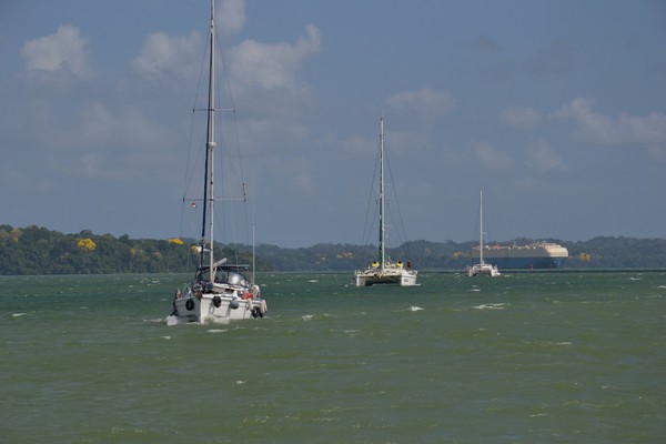 Bild: Sailboats transiting the canal